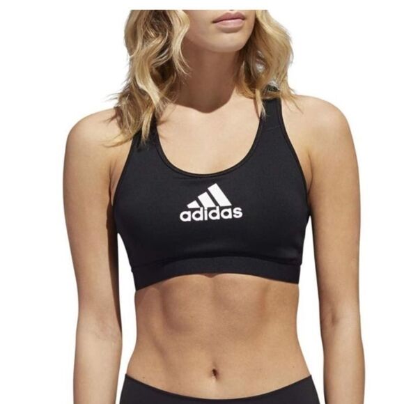 Adidas FJ7262 Don't Rest Alphaskin Women Black Polyester Padded Sports Bra (XS) - Picture 1 of 16